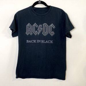 AC DC Back in Black Boy’s Short Sleeve Black Tee Shirt